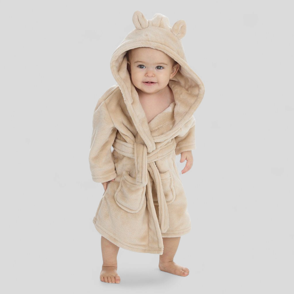Beige Plush Baby Dressing Gown | Dressing Gown for Babies