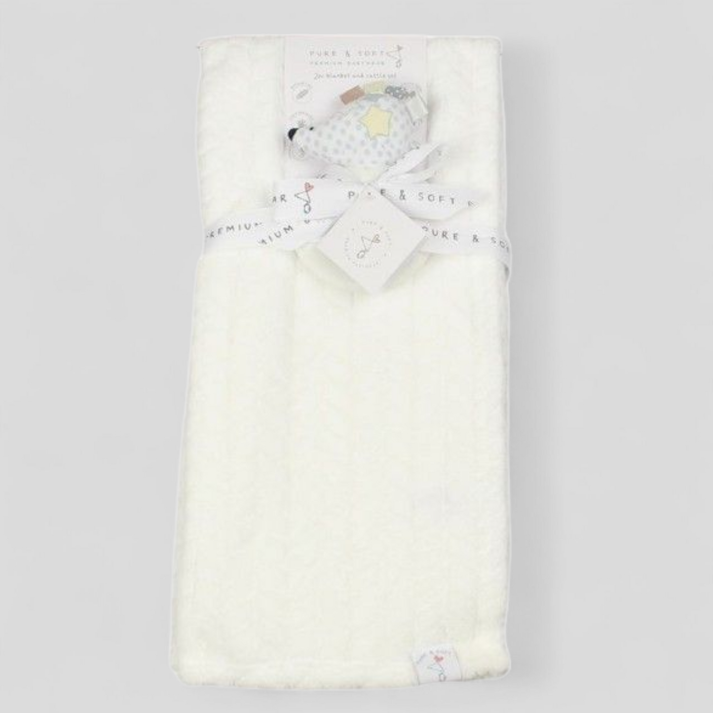 Baby blanket and a rattle set
