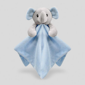 Blue baby elephant comforter – soft mink toy ideal baby shower gift or newborn essential