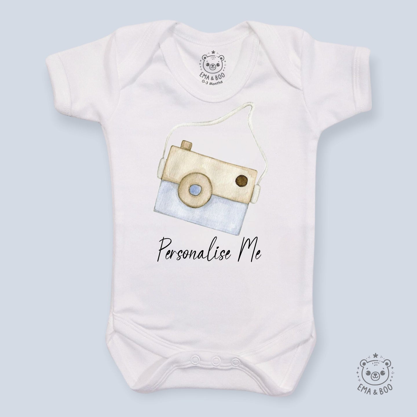 Personalised Baby Bodysuits - Camera