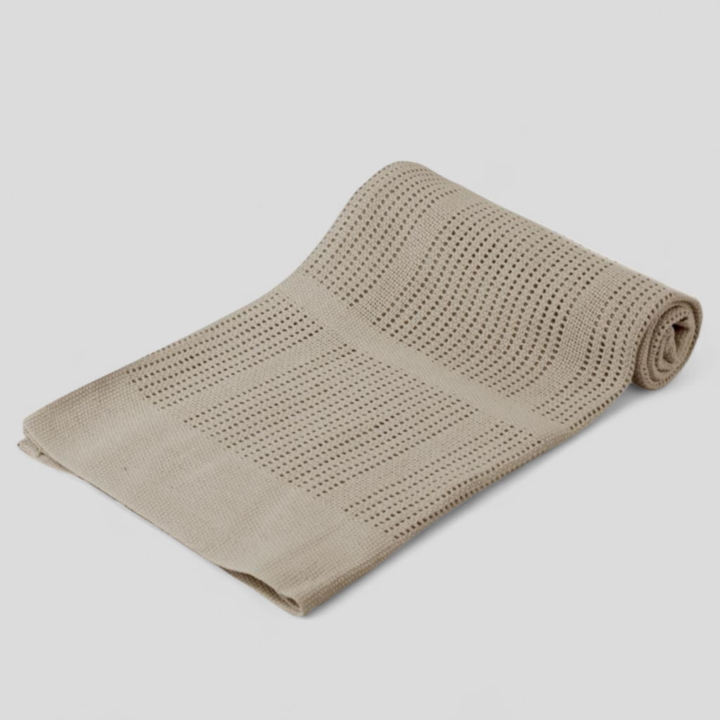 Coffee Coloured Baby Cellular Cotton Blanket 