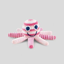 Load image into Gallery viewer, Organic Baby Octopus Rattle in Pink - Baby Toys
