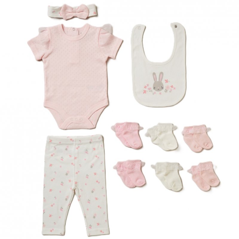 Baby Girls Bunny 10 Piece Clothes Set