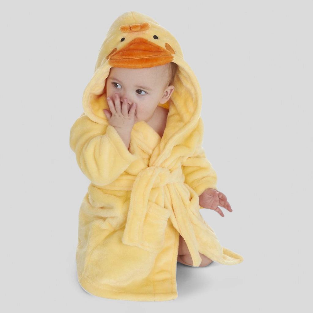Duck Baby Dressing Gown | Yellow Animal Robe for Babies