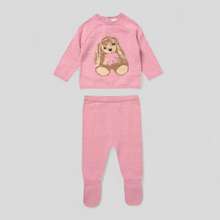 Load image into Gallery viewer, Dusky pink knitted set for baby girl gifts

