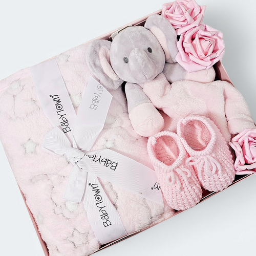 Elephant Hugs Baby Girl Gift Box - Ema and Boo