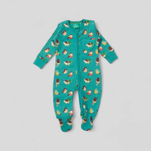 Garden Birds Organic Zip Babygrow