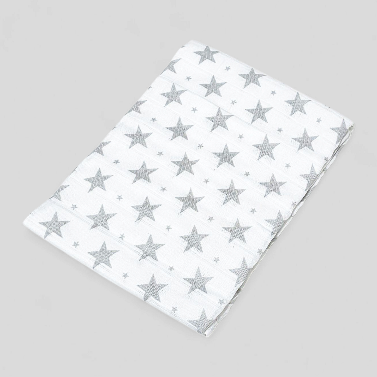 Grey Star muslin square – 100% cotton baby cloth and infant gift
