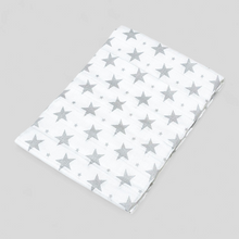 Load image into Gallery viewer, Grey Star muslin square – 100% cotton baby cloth and infant gift

