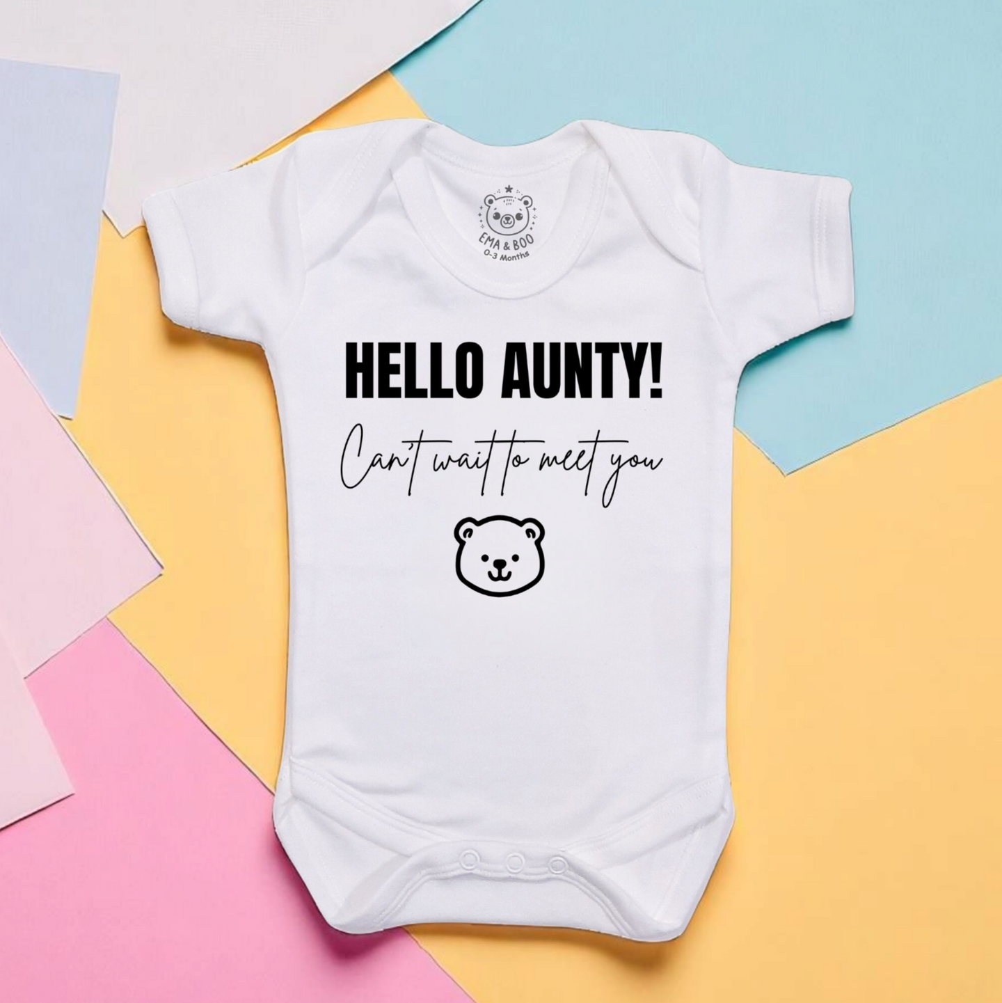 Hello Aunty – Pregnancy Reveal Bodysuit for Aunt