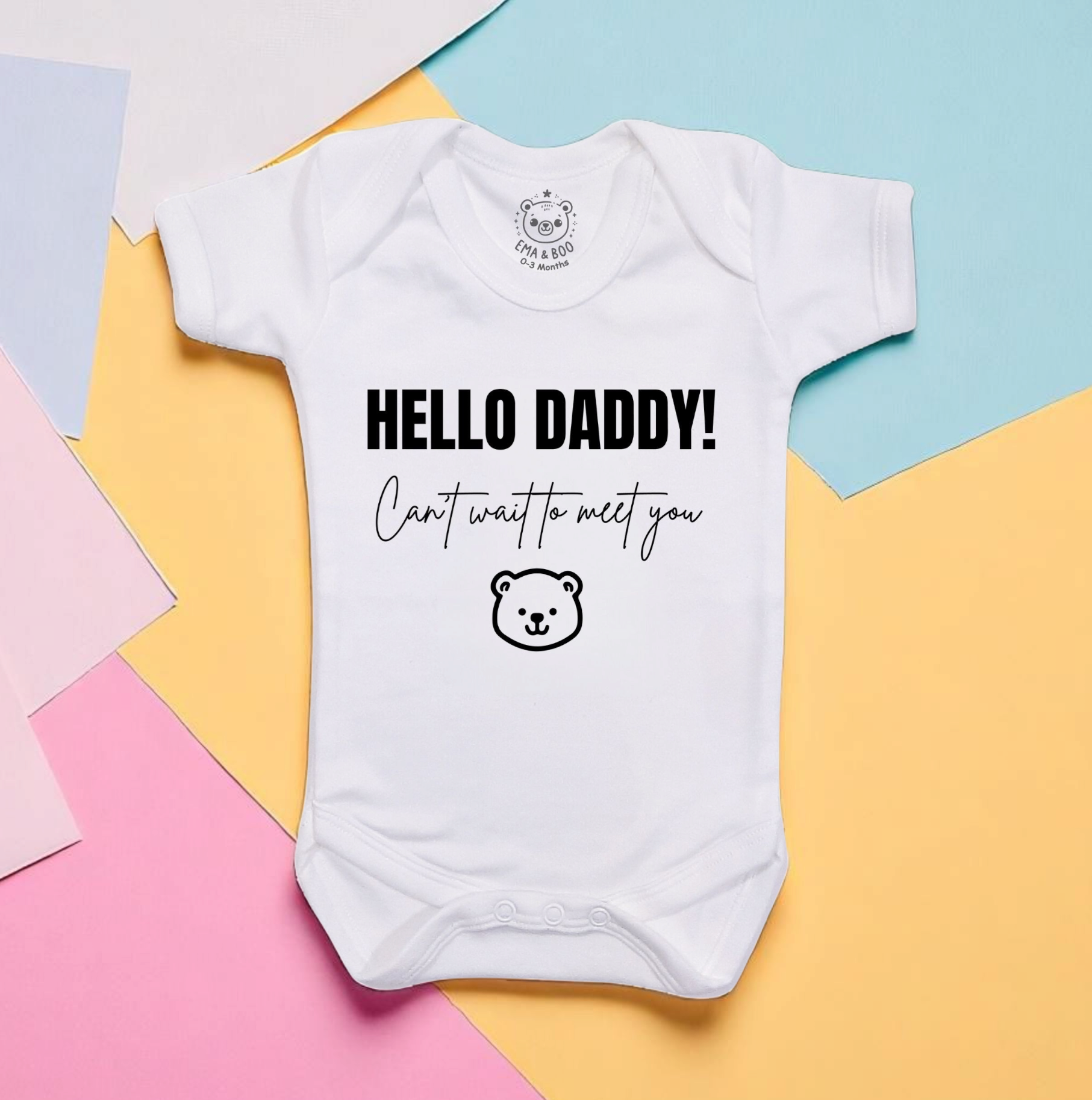Hello Daddy – Pregnancy Announcement Baby Bodysuit