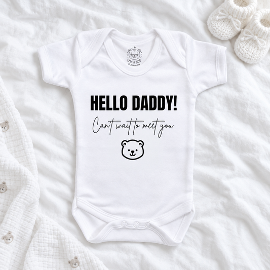 Hello Daddy – Pregnancy Announcement Baby Bodysuit