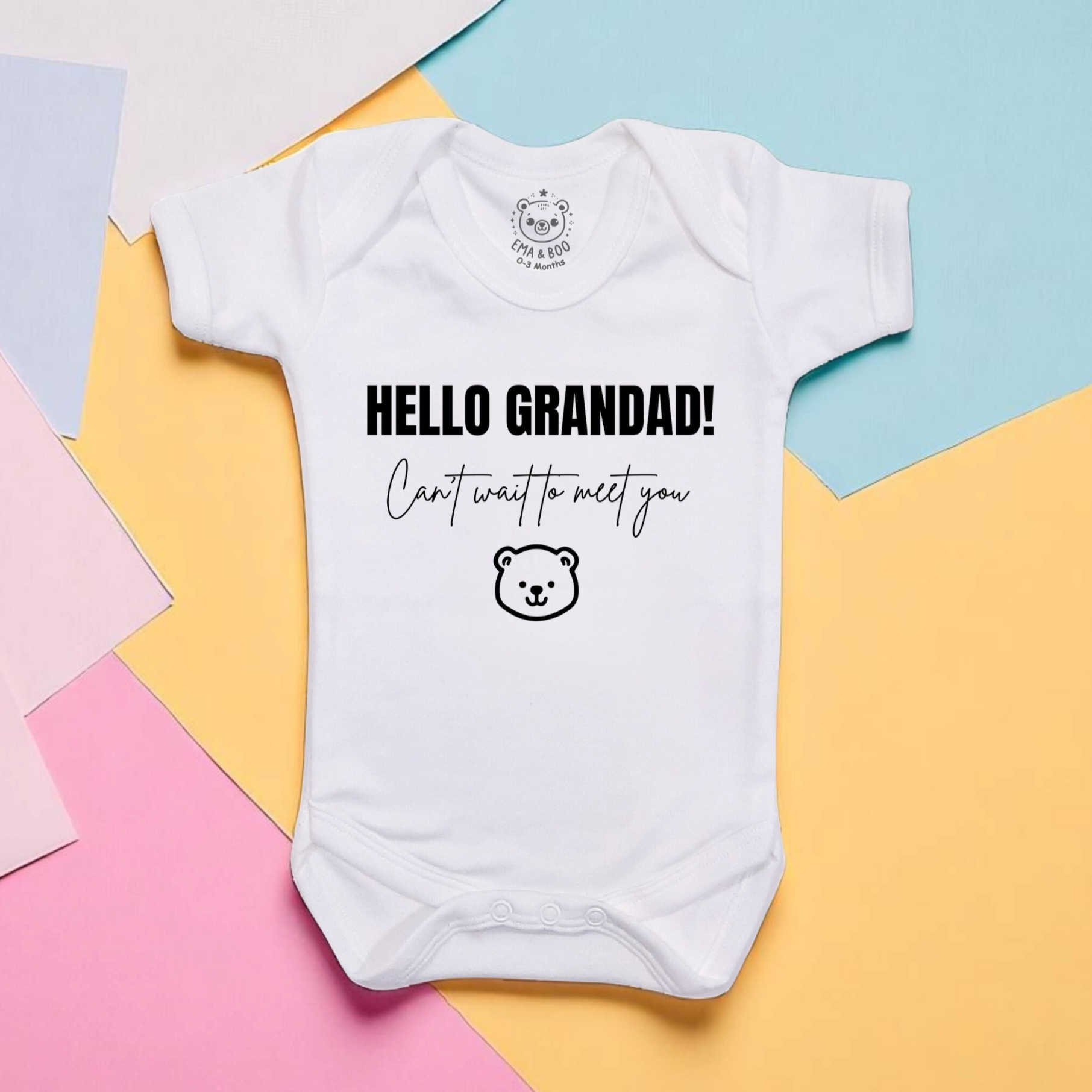 Hello Grandad – Grandparent Reveal Bodysuit