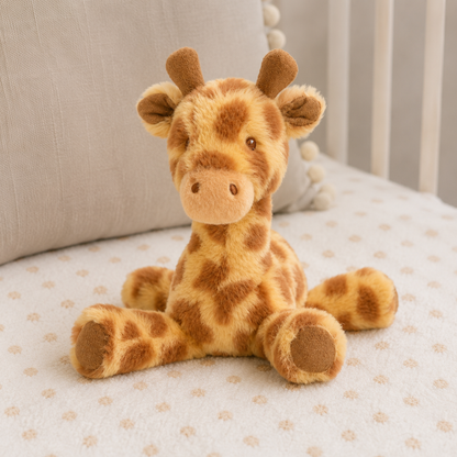 Keeleco Huggy Giraffe soft plush toy made from 100% recycled materials by Keel Toys.