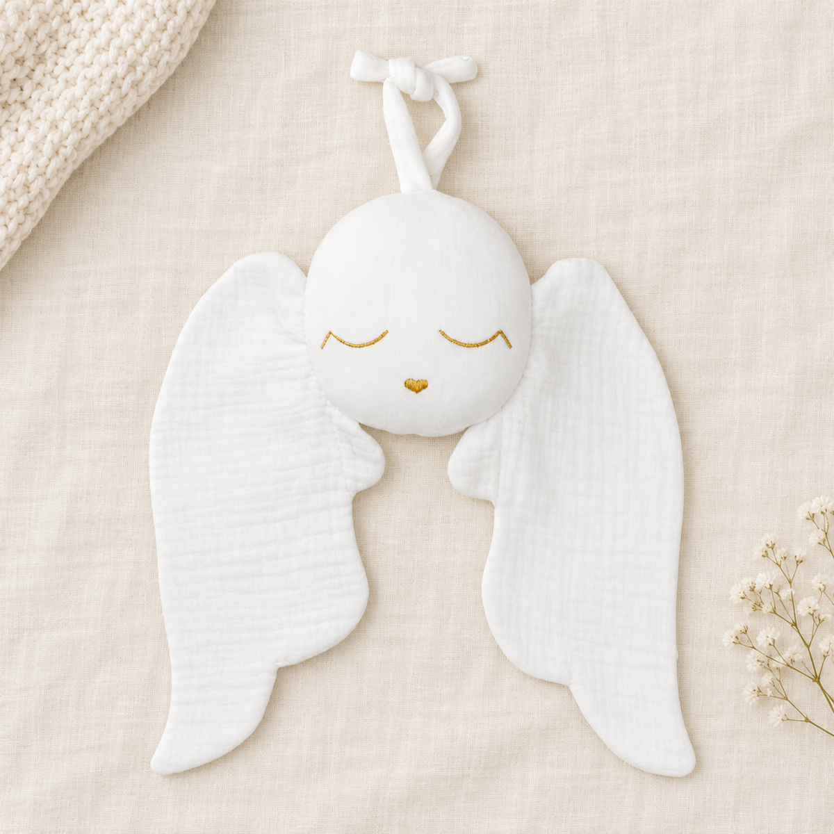 White ILADO baby lovey for Mother and Baby Bonding Gift Set