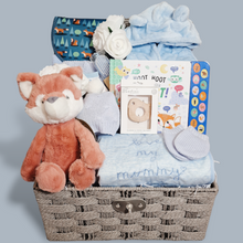 Load image into Gallery viewer, Large Baby Boy Gift Hamper - Luxury Baby Gifts - Ema and Boo
