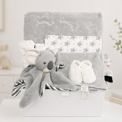 Little Koala Cuddles Baby Gift Box | Neutral Newborn Baby Gift