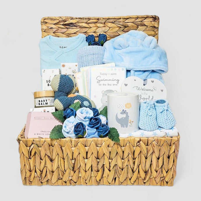Luxury Baby Boy Hamper - Gift Basket for Newborn - Ema and Boo