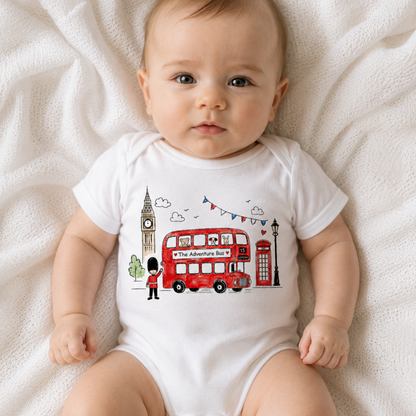 London bus baby bodysuit - Newborn baby gift