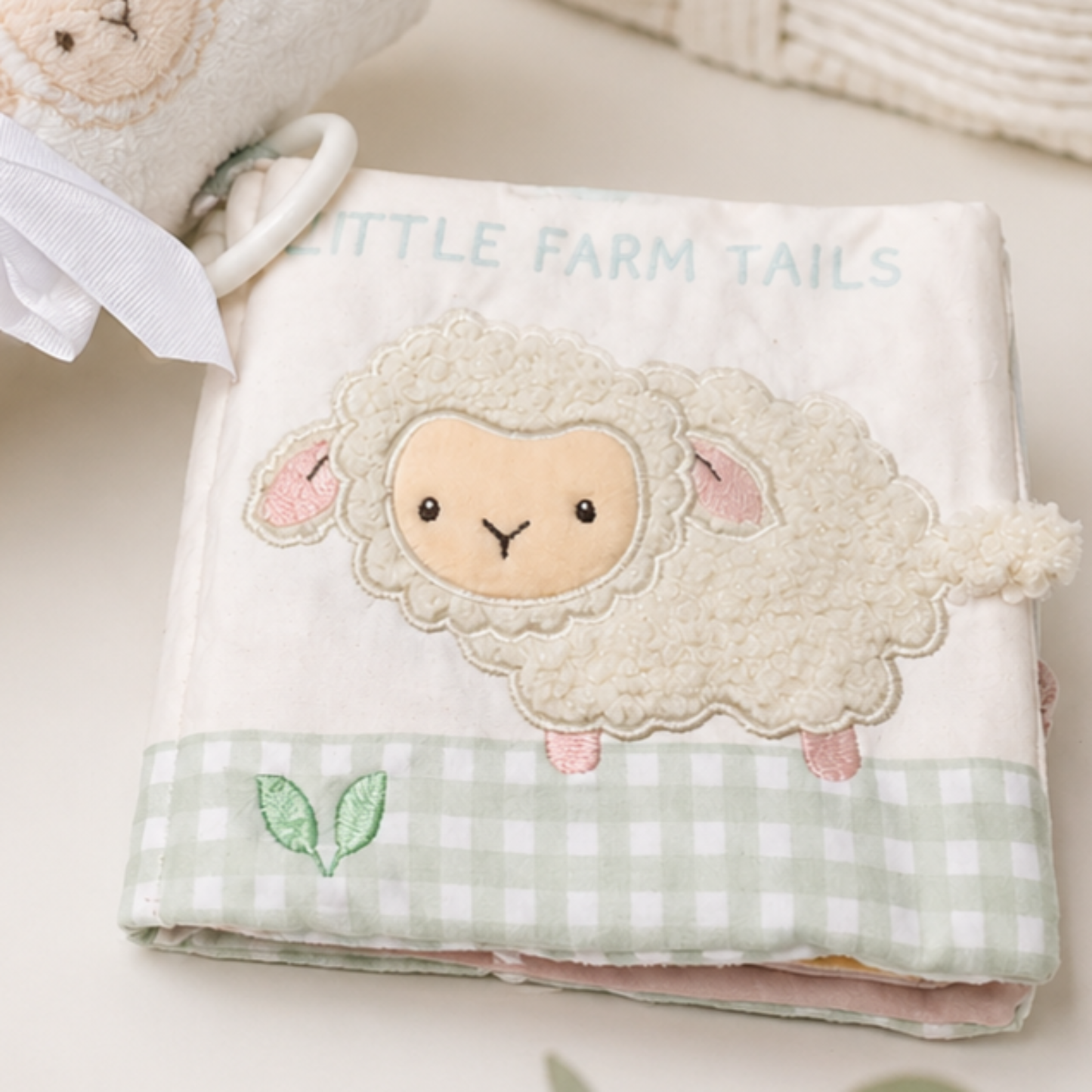 Lottie the Lamb soft crinkle baby book from First Steps On The Farm collection