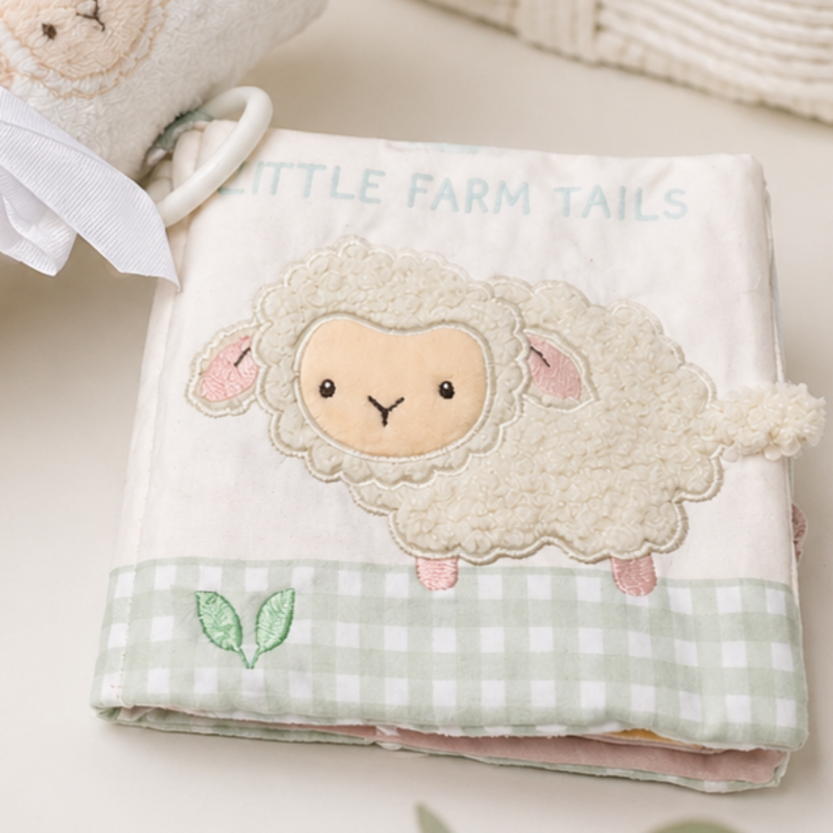 Lottie the Lamb soft crinkle baby book from First Steps On The Farm collection