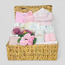 Load image into Gallery viewer,  Luxury Baby Girl Hamper - Baby Girl Gifts - Ema and Boo
