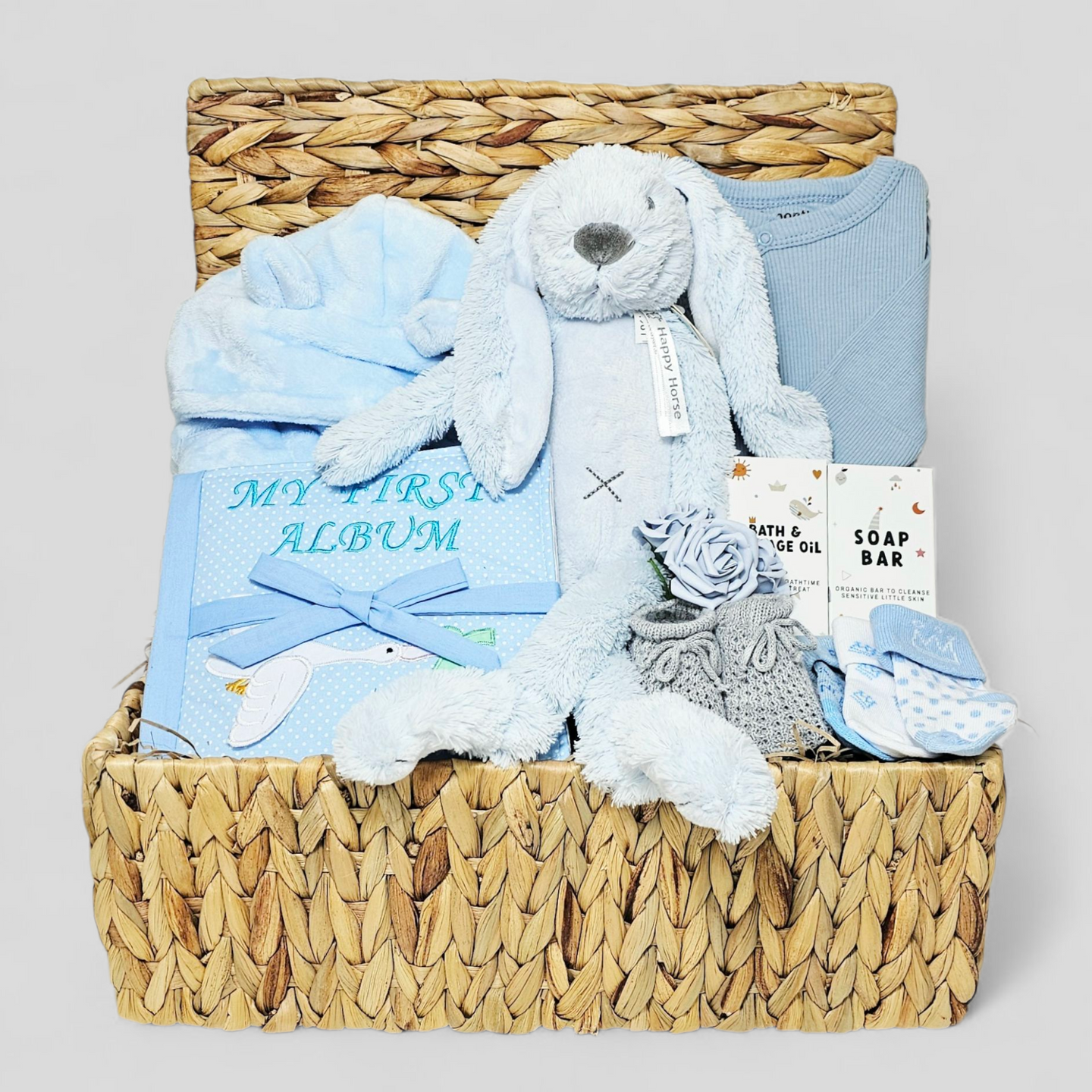 Luxury Baby Boy Hamper with high quality baby essentials