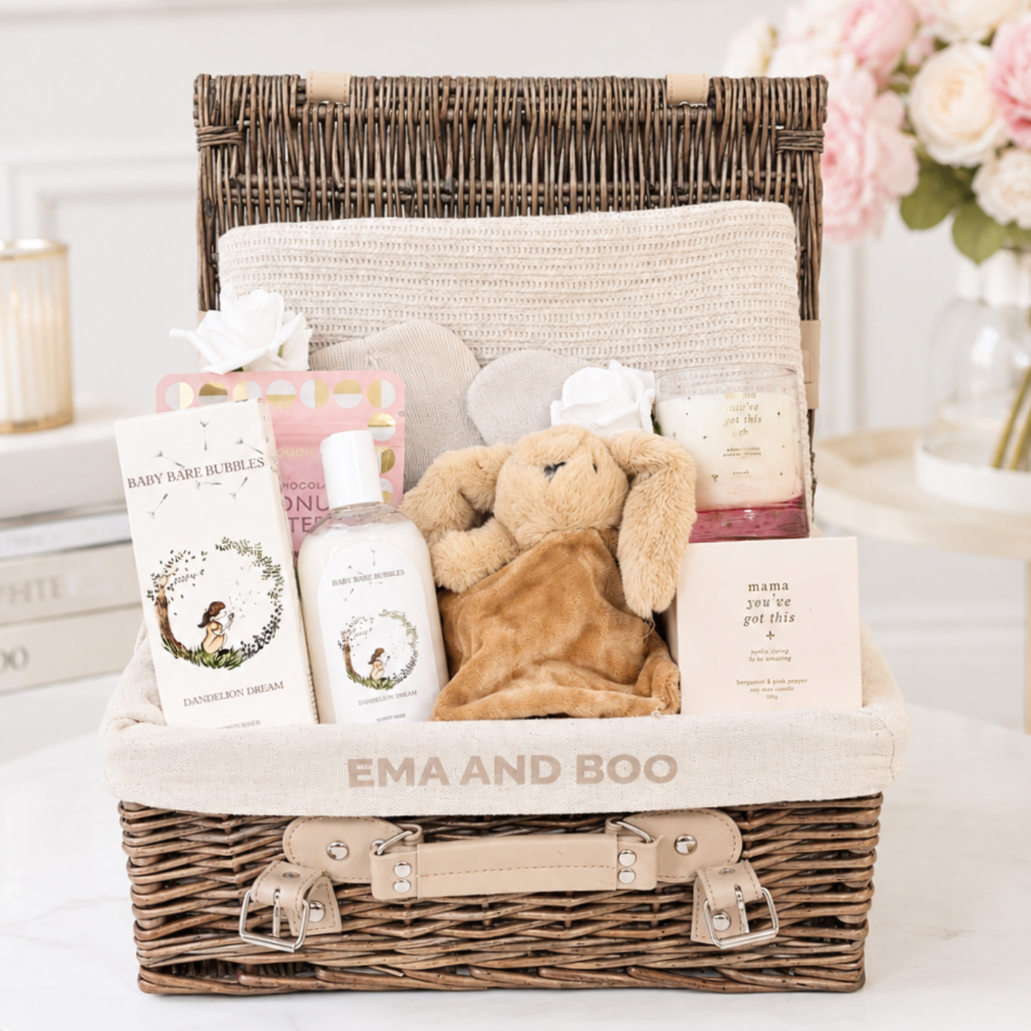 Luxury New Mum & Baby Gift Hamper  Neutral Baby Gift Basket