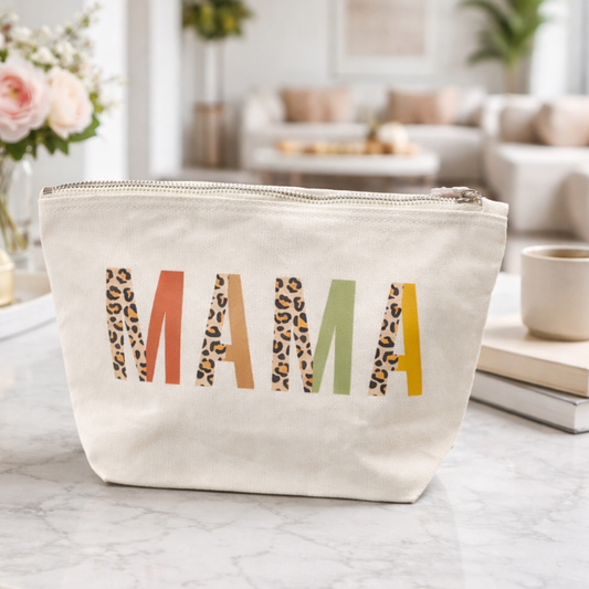 MAMA canvas accessory bag new mum gift 100% cotton