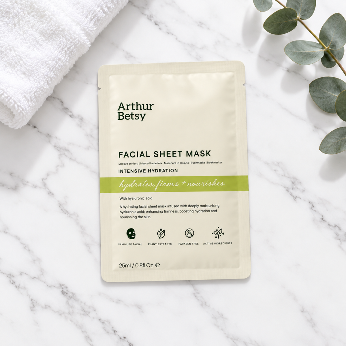 Hydrating facial sheet mask – skincare gift and spa-quality treatment for all skin types