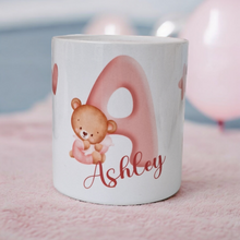 Load image into Gallery viewer, Personalised Ceramic Money Box - Pink Bear
