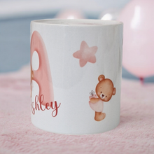 Load image into Gallery viewer, Personalised Ceramic Money Box - Pink Bear
