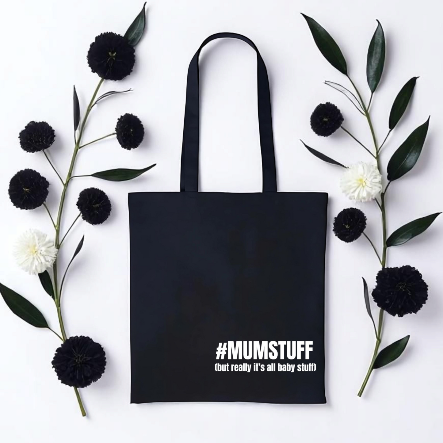 #MUMSTUFF Black Tote Bag | New Mum Gifts