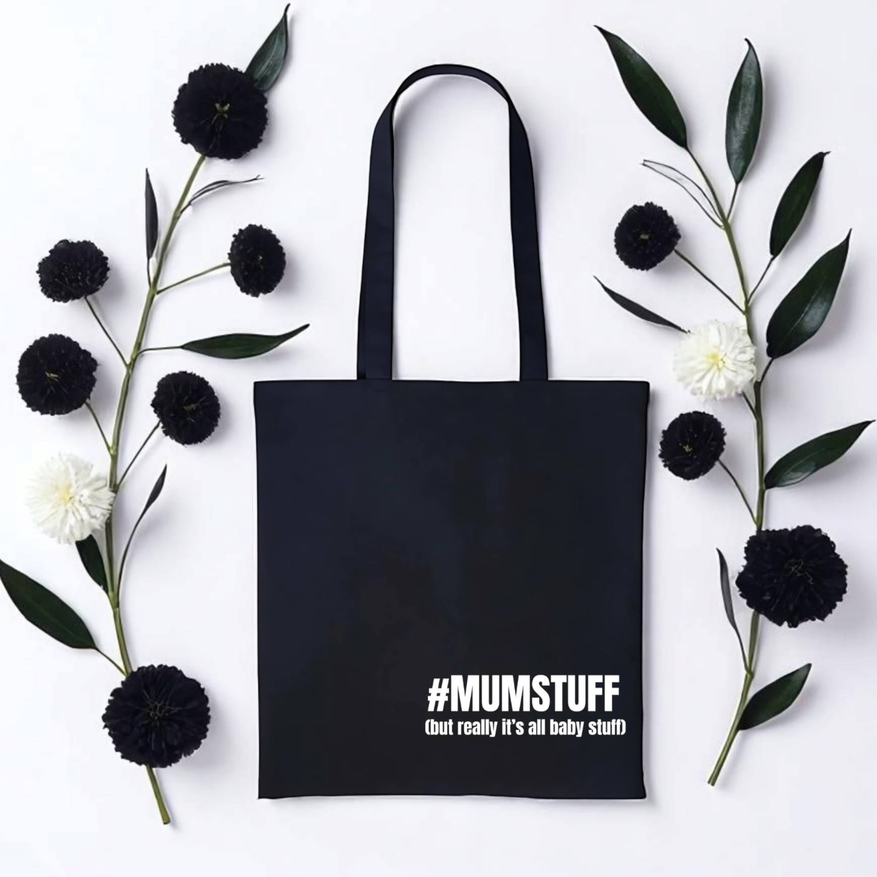 #MUMSTUFF Black Tote Bag | New Mum Gifts