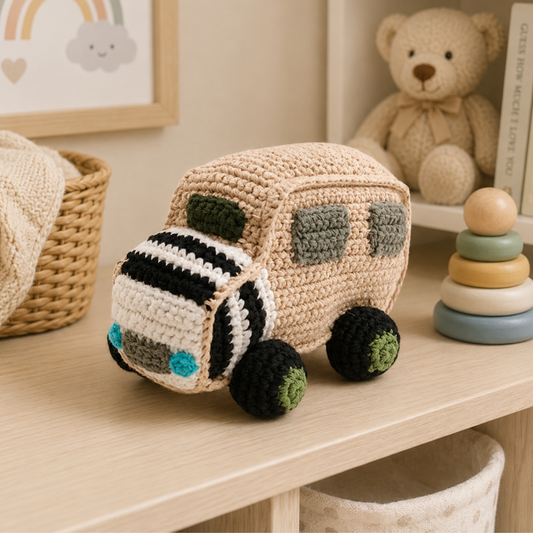 Organic Jeep Baby Rattle – Eco Baby Toy