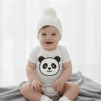 Panda Baby Bodysuit – Unisex Newborn Gift