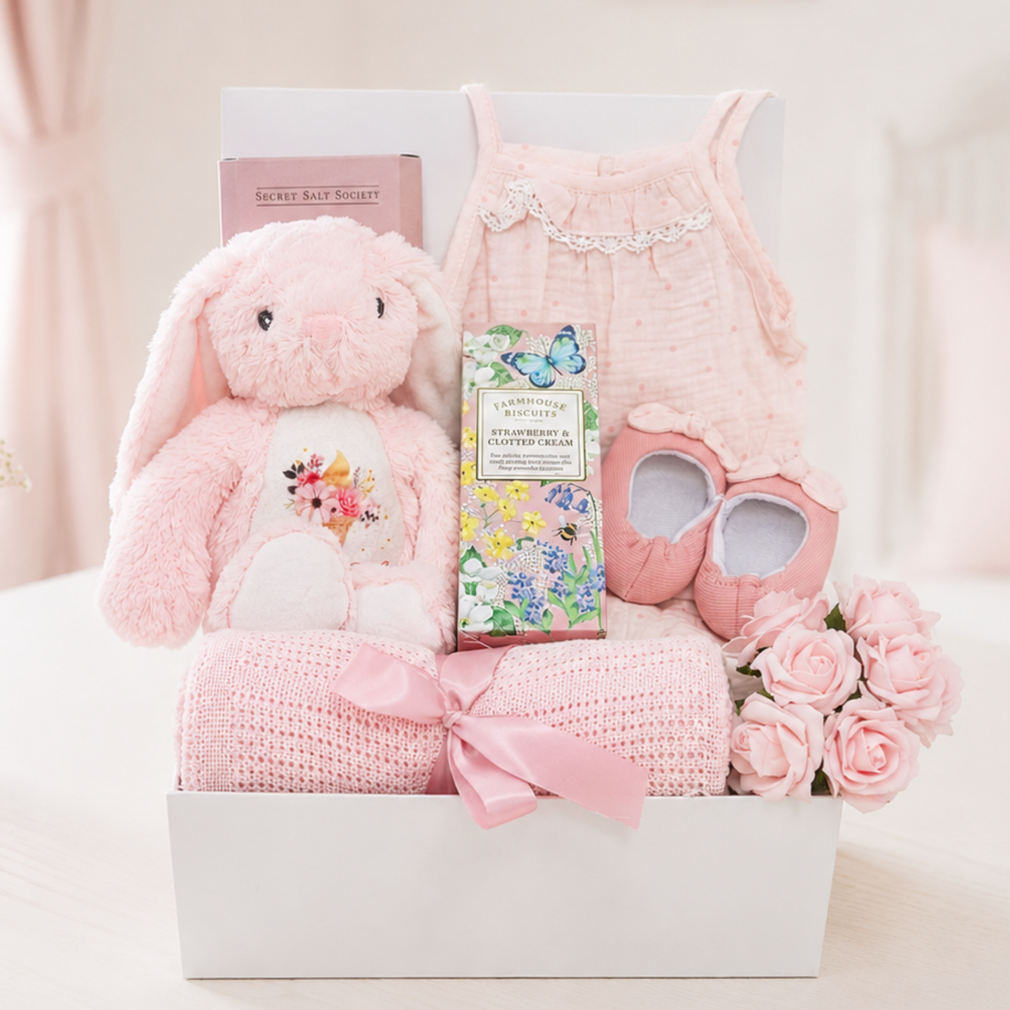 Personalised Baby Girl Gift Box Hamper for Mum & Baby