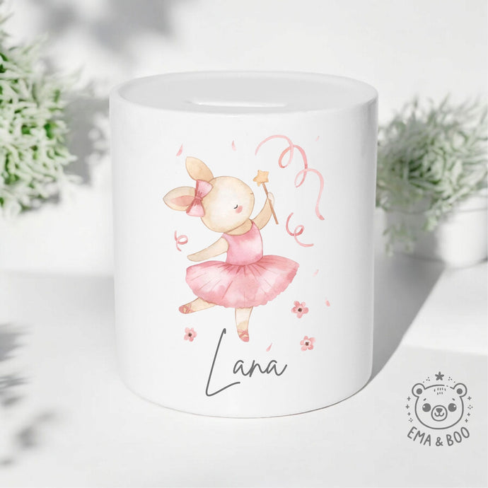 Personalised Ceramic Money Box - Ballerina 