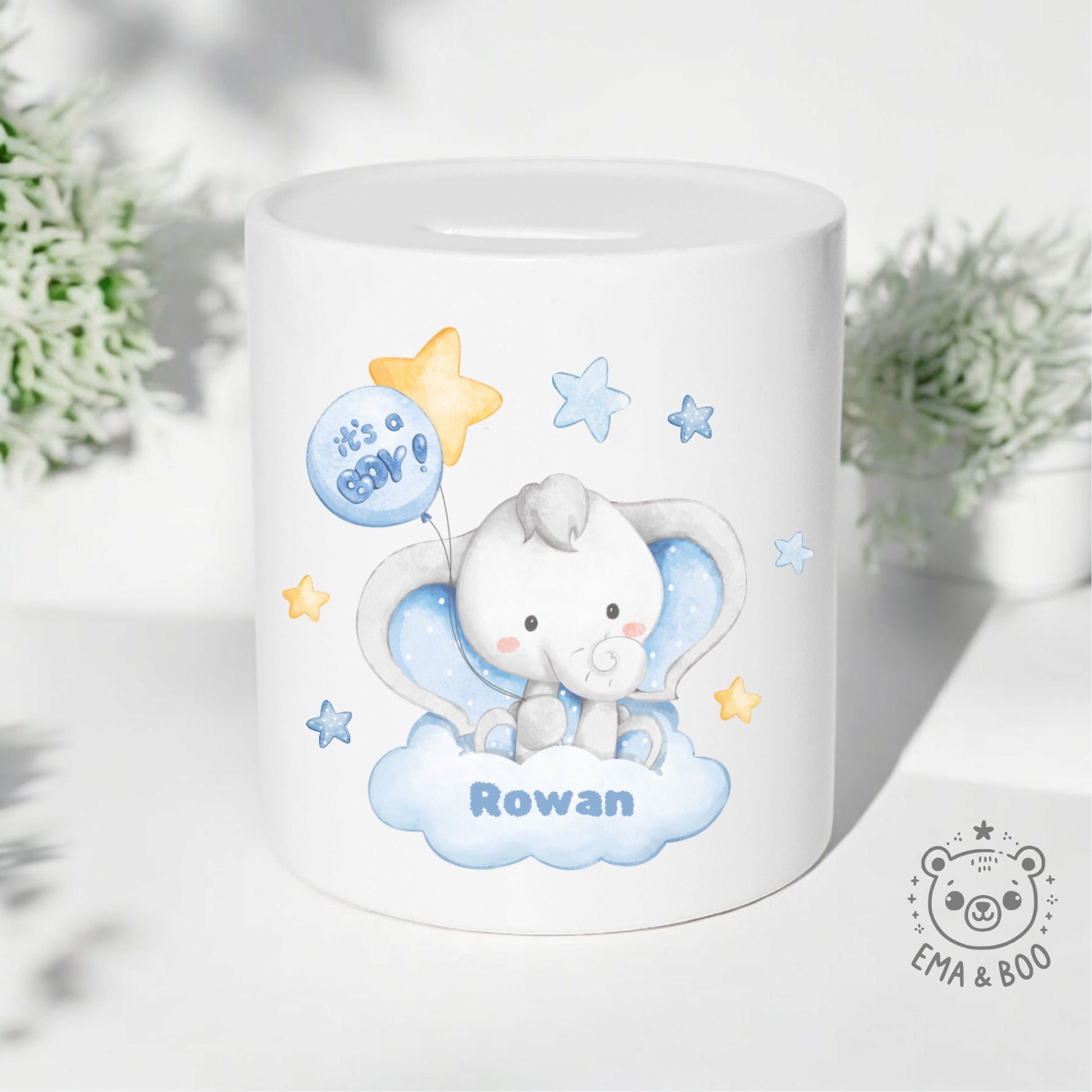 Personalised Ceramic Money Box - It's A Boy