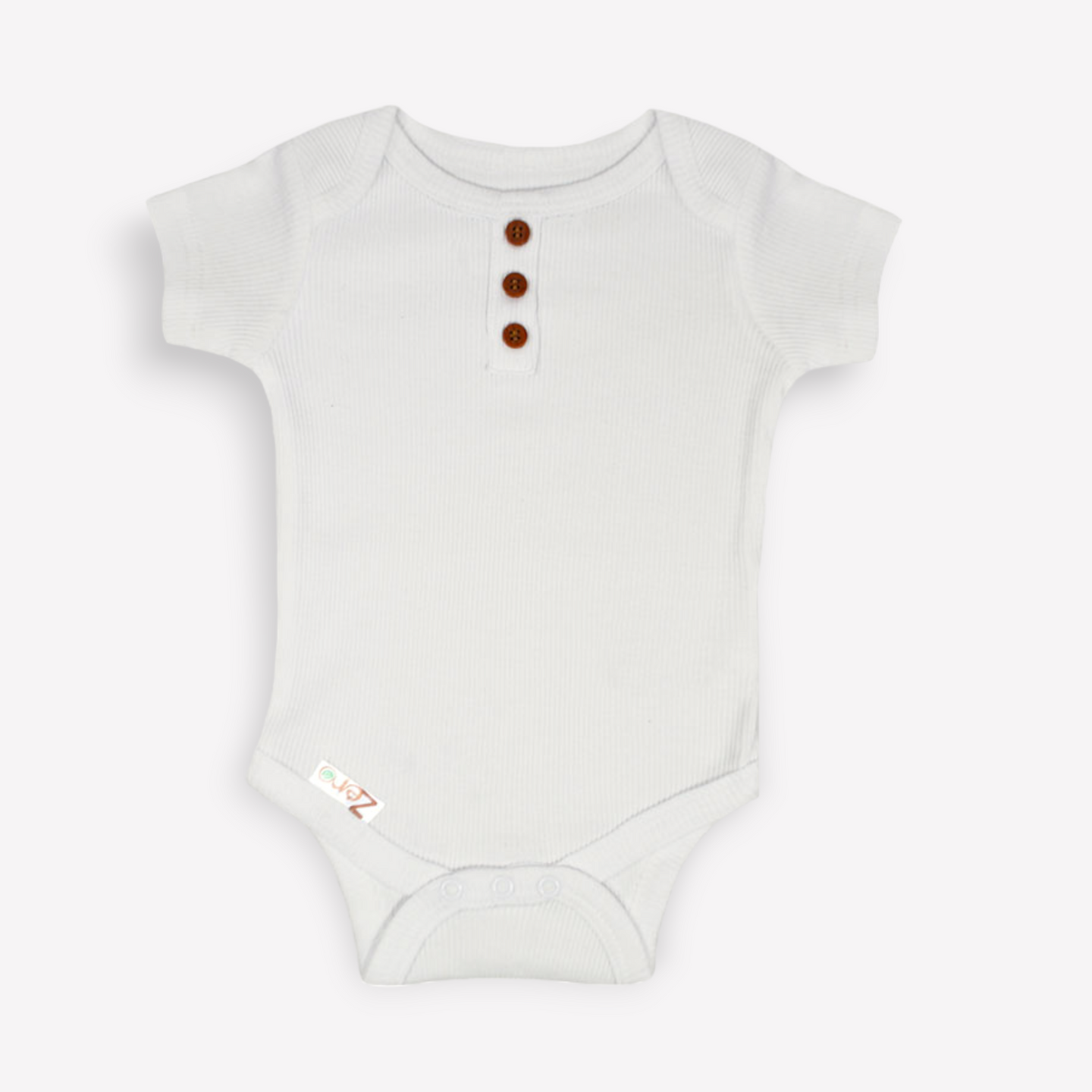 Envelope Neck Ribbed Bodysuit 0-3 Months, White