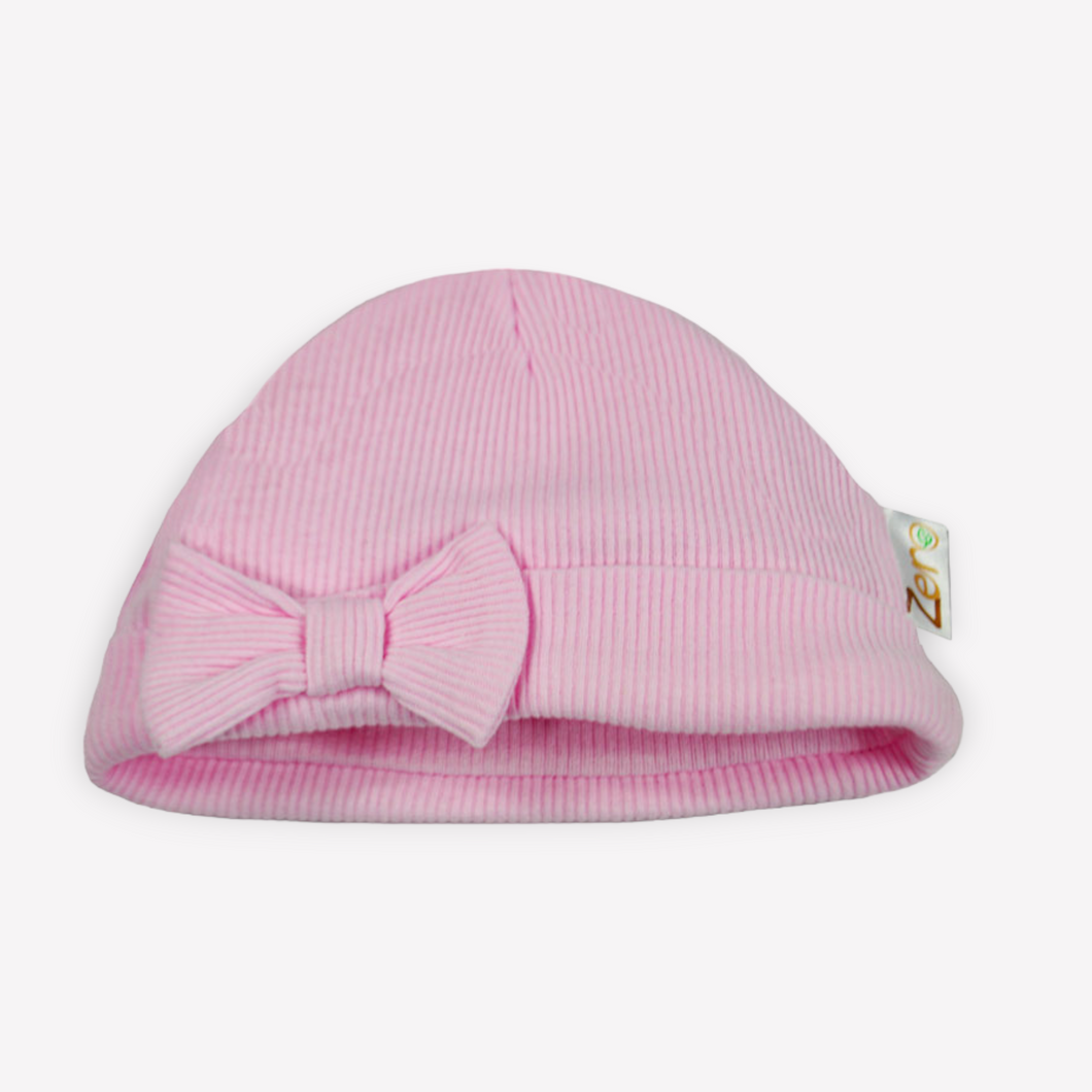 Ribbed Baby Hat, Pink
