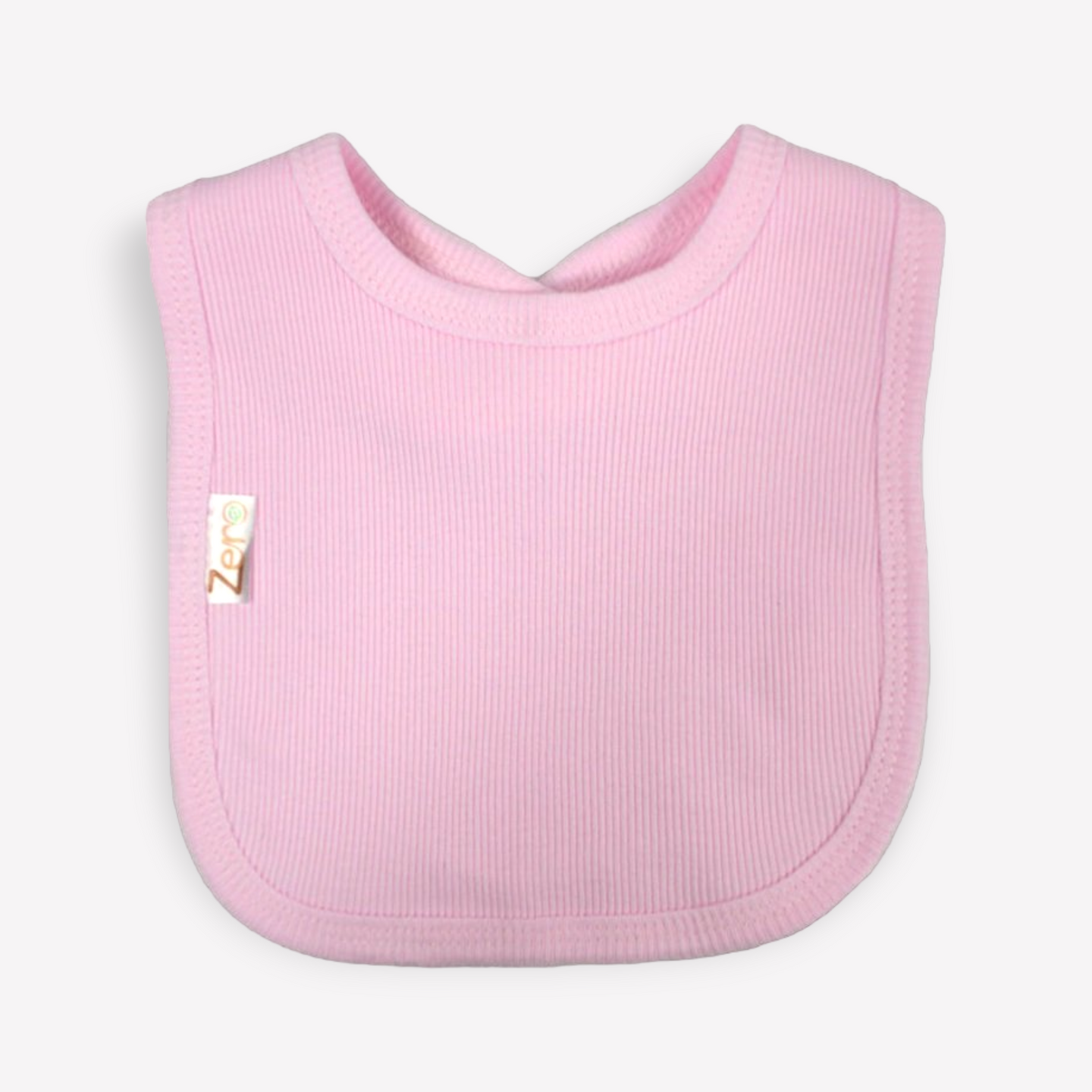 Baby Pink Ribbed Bib