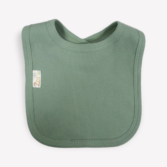 Baby Sage Ribbed Bib