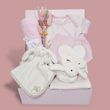 Load image into Gallery viewer, Bunny Snuggles Baby Girl Gift Hamper
