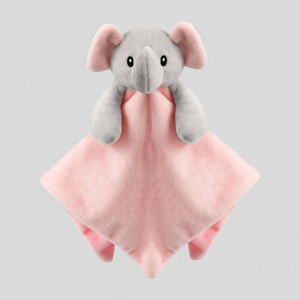 Pink baby elephant comforter – soft mink fabric by Soft Touch, ideal new baby gift