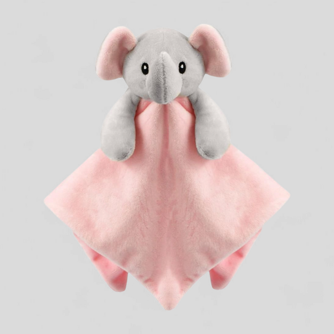 Pink baby elephant comforter – soft mink fabric by Soft Touch, ideal new baby gift