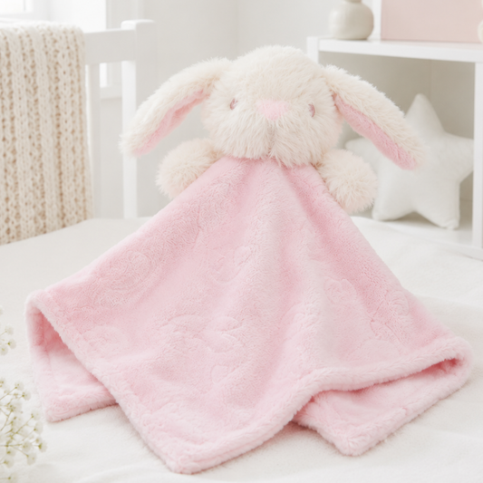 Newborn baby girl gift soft bunny comforter - Newborn gifts