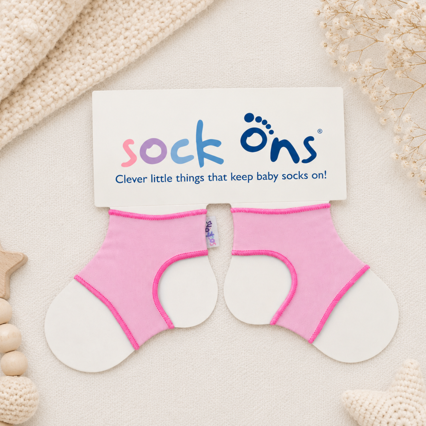 Pink Sock Ons 0-6 Months