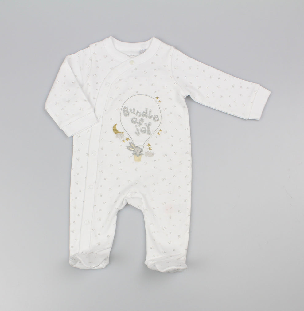 Bundle of Joy baby cotton sleepsuit - Neutral Baby Clothes