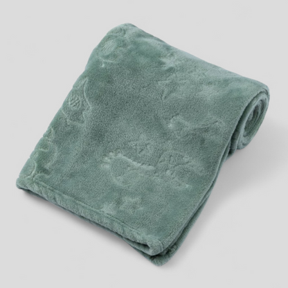 Blanket for babies unisex sage plush